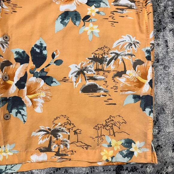 Vintage 90s Caribbean Hawaiian Shirt Floral Print Modal XL - Picture 2 of 6